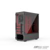 Phanteks Eclipse P300 Mid Tower Tempered Glass Black/ Red