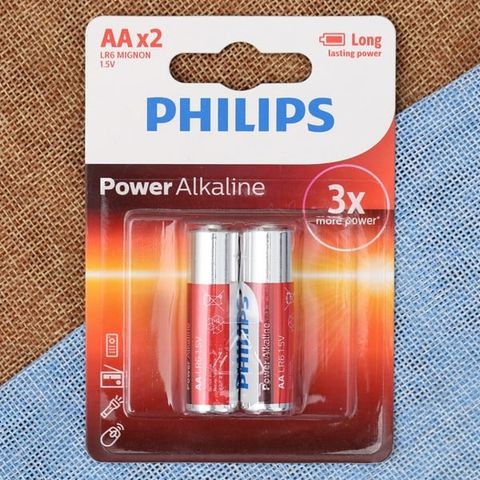 Pin AA 2 viên Alkaline Philips LR6P2B