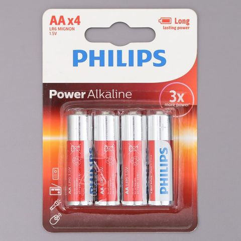 Pin AA 4 viên Alkaline Philips LR6P4B