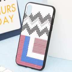  Ốp lưng iPhone X/Xs nhựa cứng viền dẻo TPU+PC UV CK456 Hoa văn Trắng 