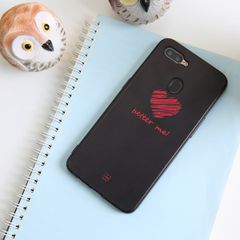  Ốp lưng Oppo A5s/A12 nhựa cứng viền dẻo Solid printing II JM 19E054 Tim 