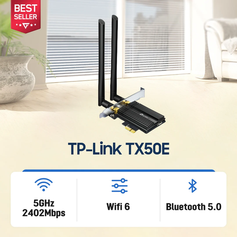 Card Mạng Wifi 6 Tp-link Tx50e Chuẩn Ax23000