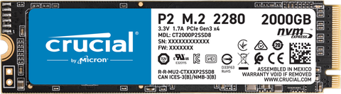 Crucial P2 2tb Pcie M.2 2280ss Ssd