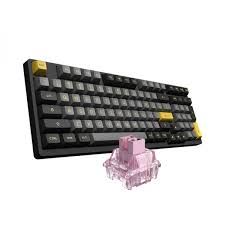 Bàn phím cơ AKKO không dây 3098B Plus Black Gold Cream Yellow Pro Switch