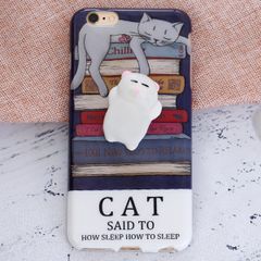  Ốp lưng iPhone 6-6S Plus Nhựa dẻo IMD with TPR Cat OSMIA CK170703 Mèo nền đen 