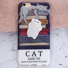  Ốp lưng iPhone 6-6S Plus Nhựa dẻo IMD with TPR Cat OSMIA CK170703 Mèo nền đen 
