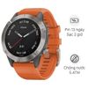 Đồng hồ thông minh Garmin Fenix 6 Sapphire dây silicone viền Carbon