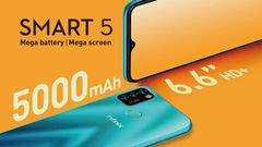 Trung vệ Infinix Smart 5 ra mắt với màn hình 6.6 inch HD+, viên pin 5.000 mAh, bộ 3 camera 13MP, giá khoảng 2.3 triệu đồng 