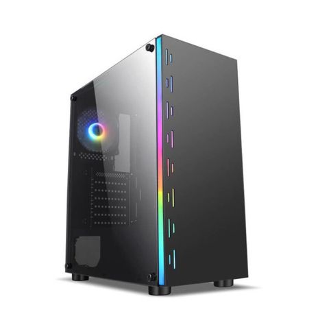 Infinity Eclipse Led Digital Rgb Tempered Glass Case – 3 Fan