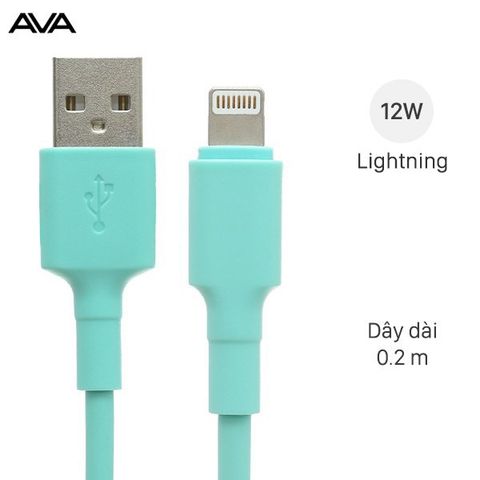 Cáp Lightning 20 cm AVA LTPL-01 Xanh