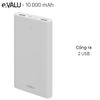 Pin sạc dự phòng Polymer 10.000mAh Lightning eValu PJ JP189SL Trắng