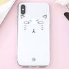 Ốp lưng iPhone X Nhựa dẻo in hình Simple JM Mặt mèo Pbag