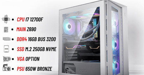 Bộ Pc Msi Intel Thế Hệ 12-intel I7 12700f-main Z690-ddr4 16gb-ssd 250gb M.2 Nvme