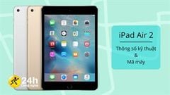  Tất tần tật thông tin cần biết về iPad Air 2: Thông số cấu hình, mã phiên bản để nhận dạng đúng dòng máy 