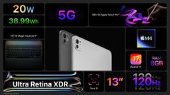  Máy tính bảng iPad Pro M4 13 inch 5G 256GB 