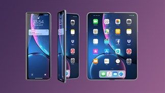 Bản concept iPhone màn hình gập xuất hiện với tên gọi iPhone Fold, trang bị Touch ID toàn màn hình giúp mở khóa nhanh chóng