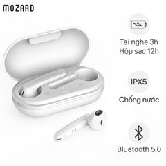  Tai nghe Bluetooth True Wireless Mozard DT19 Trắng 