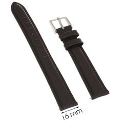  Dây da đồng hồ size 16 mm Nâu F1100.42 