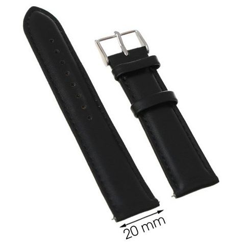 Dây da đồng hồ size 20 mm Đen M1100.41