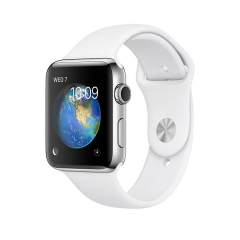 Silver Aluminum 42Mm With White Sport