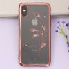 Ốp lưng iPhone X Nhựa dẻo Electro Crystal JM ROSE GOLD FEATHER