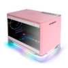 Vỏ case InWin A1 Plus Pink QI Charger - Full Side Tempered Glass Mini ITX