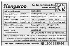 Bình đun siêu tốc Kangaroo KG15SK3 1.5L 