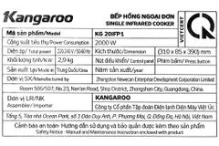  Bếp hồng ngoại Kangaroo KG20IFP1 