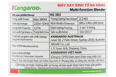 Máy xay sinh tố Kangaroo KG3B2