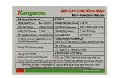  Máy xay sinh tố Kangaroo KG4B3 