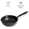 Chảo nhôm sâu chống dính đáy từ 24cm Kangaroo KG662S