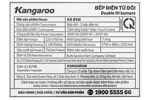 Bếp điện từ đôi Kangaroo KG856i