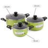 Bộ 3 cái nồi nhôm chống dính nắp kính Kangaroo KG993MX