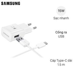  Bộ Adapter sạc kèm cáp Type C Samsung TA20EW 
