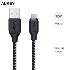  Cáp Micro USB 1.2m Aukey CB-AM1 Đen Trắng 