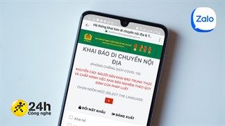 Cách khai báo di chuyển nội địa bằng Zalo cực kỳ tiện lợi, không cần phải cài đặt thêm ứng dụng khác