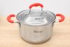 Nồi inox 5 đáy nắp kính 16 cm Sunhouse Mama SHG2516MSD