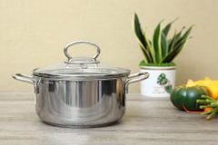  Nồi inox 3 đáy nắp kính 18 cm Fivestar FSN 18IN1 