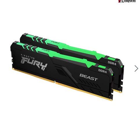 Ram PC Kingston Kit 16GB (2x8G) D4-3600 C17 Beast RGB