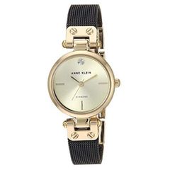  Đồng hồ Nữ Anne Klein AK/3003CHBK - Đính kim cương 