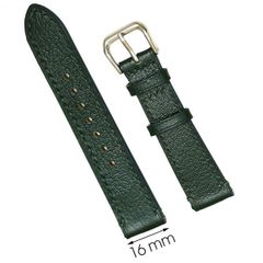  Dây da đồng hồ 16 mm xanh lá cây CKM1K2 
