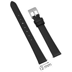  Dây da đồng hồ size 12mm Đen L008-01-12 