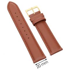  Dây da đồng hồ 20 mm nâu L010-05-20 