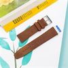Dây da đồng hồ 22 mm nâu bò L013-06-22