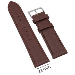  Dây da đồng hồ 22 mm nâu L022-06-22 
