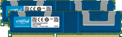 Crucial 64Gb Kit (32Gbx2) Ddr3 Pc3-10600 Load Reduced Ecc 1.35V 4096Meg X 72