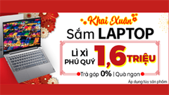  Khai Xuân sắm laptop tại Thế Giới Di Động nhận ngay lì xì phú quý đến 1.6 triệu và trả góp 0%, đã thế còn có quà tặng bao ngon 