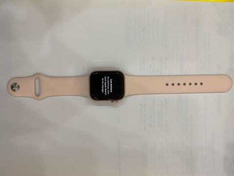 Apple Watch S6 GPS, 40mm Gold Aluminium Case with Pink Sand Sport Band - Regular (MG123VN/A)