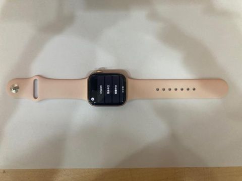Apple Watch SE GPS, 44mm Gold Aluminium Case with Pink Sand Sport Band - Regular