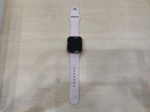 Apple Watch S6 GPS, 44mm Gold Aluminium Case with Pink Sand Sport Band - Regular